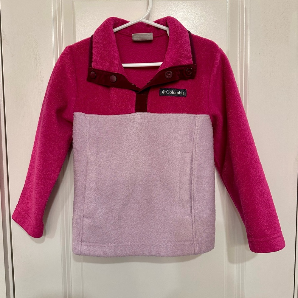 Columbia GIRLS Pink Fleece Top